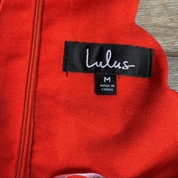 Lulu’s Endlessly Endearing Coral Red Dress - Picture 8 of 8